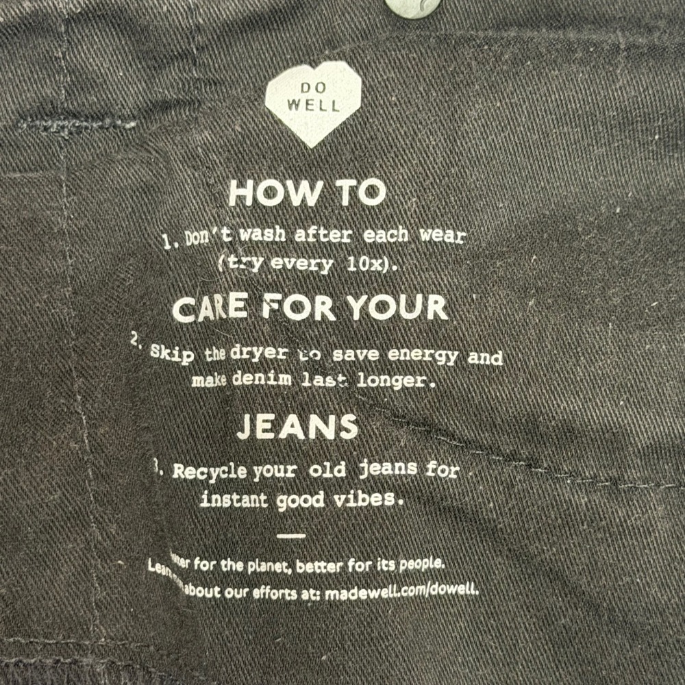 Madewell Cali Demi-Boot Jeans Womens 29P Black High Rise Raw Hem Stretch‎ Denim - Picture 13 of 15